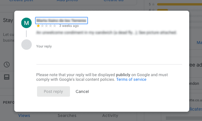 1 star google review email