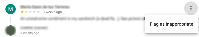 Inappropriate google review