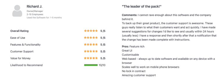 5 star capterra review