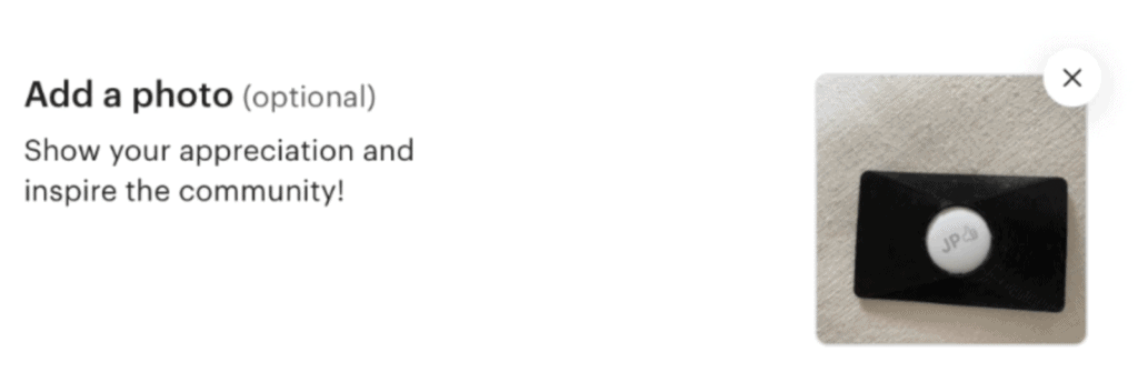 Etsy - Upload an image of your product when writing a review