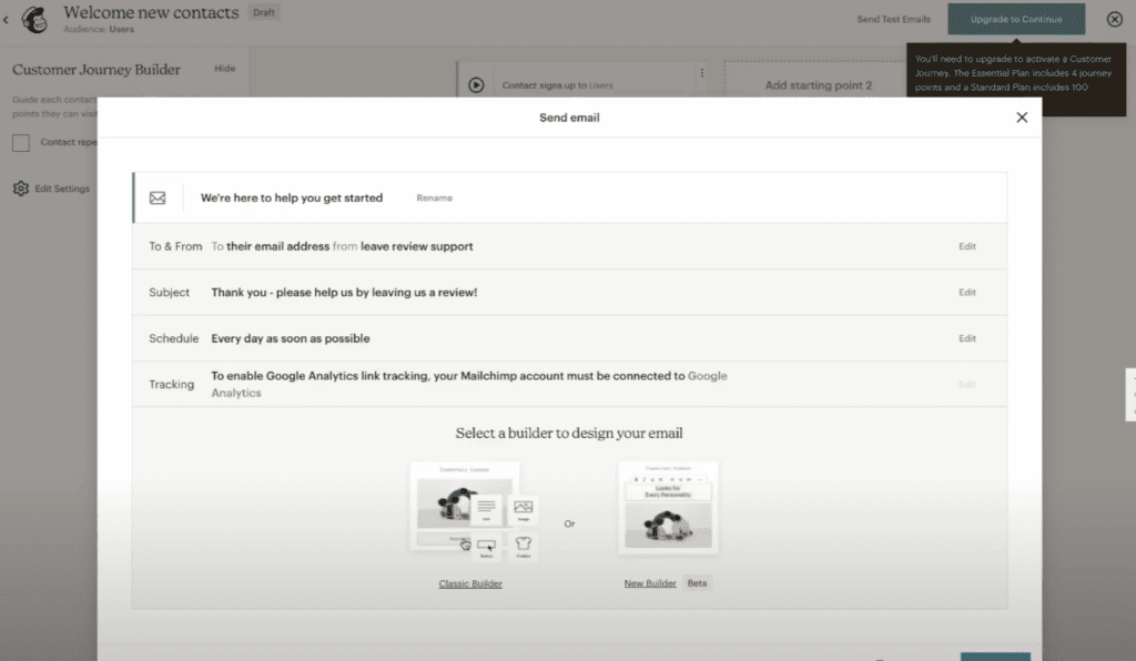 Google review automation - Customise email content